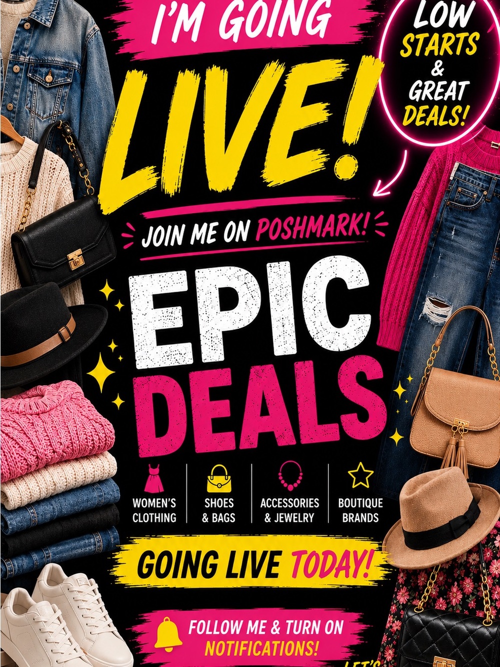 11:10 Sunday  Live! $5 starts on lots of items! Making deals!